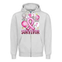 Dove Grey Balloons cancer ribbon survivor Zipper Hoodie - Artiststas