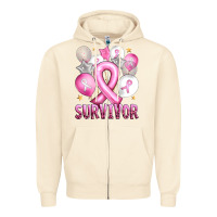 Sandshell Balloons cancer ribbon survivor Zipper Hoodie - Artiststas