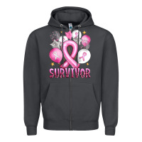Smoke Balloons cancer ribbon survivor Zipper Hoodie - Artiststas