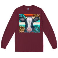 Burgundy Cow Tumbler Long Sleeve Tee - CowCowDesign