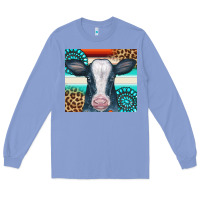 Colony Blue Cow Tumbler Long Sleeve Tee - CowCowDesign