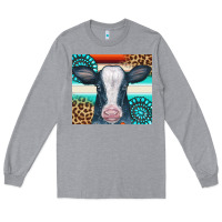 Heather Grey Cow Tumbler Long Sleeve Tee - CowCowDesign