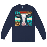Navy Cow Tumbler Long Sleeve Tee - CowCowDesign
