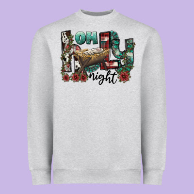 Oh Holy Night Heavyweight Sweatshirt Designed By Cowhidedigitalart