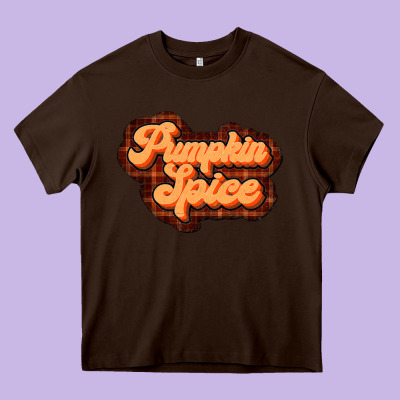 Pumpkin Spice Heavy Core Tee Designed By Jahusdesignshop