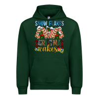 Forest Green snow flakes christmas cakes ado Urban Hoodie - AdoDesignShop
