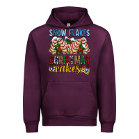 Mauve Wine snow flakes christmas cakes ado Urban Hoodie - AdoDesignShop