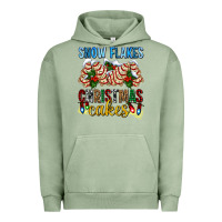 Pigment Oil Green snow flakes christmas cakes ado Urban Hoodie - AdoDesignShop