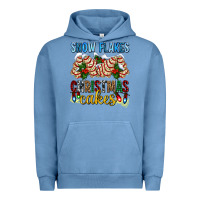 Pigment Pebble Blue snow flakes christmas cakes ado Urban Hoodie - AdoDesignShop