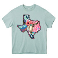 Arona Texas Boho Bull Skull Heavy Core Tee - Bettercallsaul