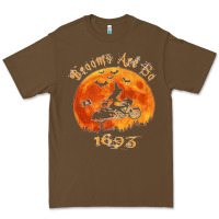 Cacao Halloween Witch On Motorcycle Cat & Moon Salem Witch Trials Premium Premium Tee - trangStudio