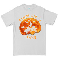 Dove Grey Halloween Witch On Motorcycle Cat & Moon Salem Witch Trials Premium Premium Tee - trangStudio