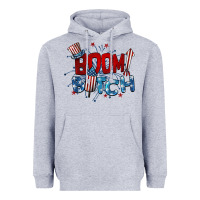 Heather Grey boom bitch 4th of july Heavyweight Hoodie - BarkalooDesign