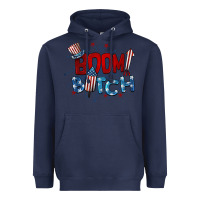 Navy boom bitch 4th of july Heavyweight Hoodie - BarkalooDesign