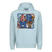 Blue Mist Army Veteran leopard frame 4th of July Premium Hoodie - LillyAllenDesigns