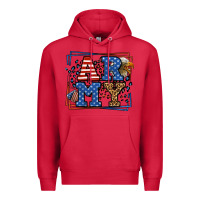 Cardinal Army Veteran leopard frame 4th of July Premium Hoodie - LillyAllenDesigns