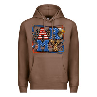 Chestnut Army Veteran leopard frame 4th of July Premium Hoodie - LillyAllenDesigns