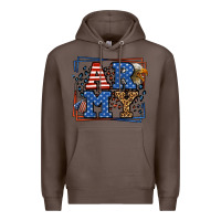 Coffee Army Veteran leopard frame 4th of July Premium Hoodie - LillyAllenDesigns