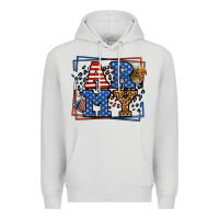 Dove Grey Army Veteran leopard frame 4th of July Premium Hoodie - LillyAllenDesigns