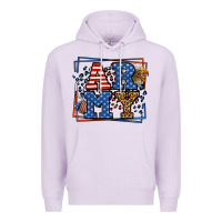 Lilac Army Veteran leopard frame 4th of July Premium Hoodie - LillyAllenDesigns