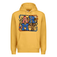 Mustard Army Veteran leopard frame 4th of July Premium Hoodie - LillyAllenDesigns