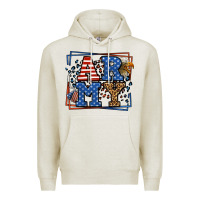 Oatmeal Heather Army Veteran leopard frame 4th of July Premium Hoodie - LillyAllenDesigns