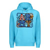Ocean Blue Army Veteran leopard frame 4th of July Premium Hoodie - LillyAllenDesigns