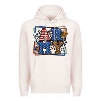 Pale Pink Army Veteran leopard frame 4th of July Premium Hoodie - LillyAllenDesigns