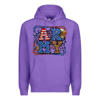 Purple Army Veteran leopard frame 4th of July Premium Hoodie - LillyAllenDesigns