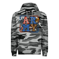 Slate Camo Army Veteran leopard frame 4th of July Premium Hoodie - LillyAllenDesigns