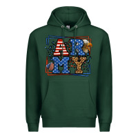 Sports Green Army Veteran leopard frame 4th of July Premium Hoodie - LillyAllenDesigns