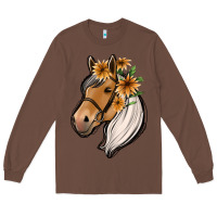 Chestnut floral horse Long Sleeve Tee - Jasminsmagicworld