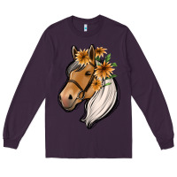 Plum floral horse Long Sleeve Tee - Jasminsmagicworld