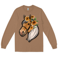 Toasted Coconut floral horse Long Sleeve Tee - Jasminsmagicworld