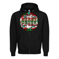 Black Merry Drunk I'am Christmas Zipper Hoodie - Artiststas