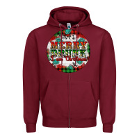 Burgundy Merry Drunk I'am Christmas Zipper Hoodie - Artiststas