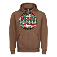 Chestnut Merry Drunk I'am Christmas Zipper Hoodie - Artiststas