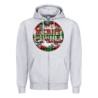 Heather Grey Merry Drunk I'am Christmas Zipper Hoodie - Artiststas