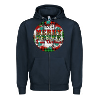 Navy Merry Drunk I'am Christmas Zipper Hoodie - Artiststas