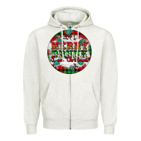 Oatmeal Heather Merry Drunk I'am Christmas Zipper Hoodie - Artiststas