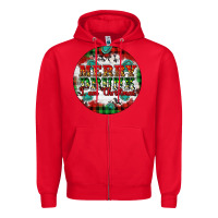Red Merry Drunk I'am Christmas Zipper Hoodie - Artiststas
