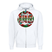White Merry Drunk I'am Christmas Zipper Hoodie - Artiststas