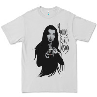 Dove Grey Normal Is An Illusion - Morticia Addams Premium Tee - trangStudio