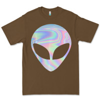 Alien Head Colorful Laser Ufo Sighting Believe Area 51 Premium Tee | Teevron