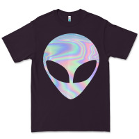 Plum Alien Head Colorful Laser Ufo Sighting Believe Area 51 Premium Tee - trangStudio