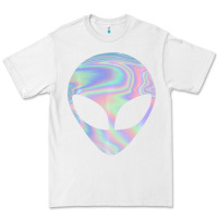 White Alien Head Colorful Laser Ufo Sighting Believe Area 51 Premium Tee - trangStudio