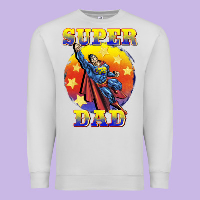 Super Dad Premium Sweatshirt Designed By Barkaloodesign