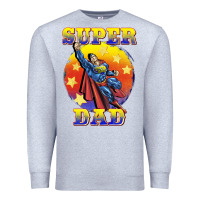 Heather Grey super dad Premium Sweatshirt - BarkalooDesign