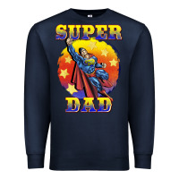 Navy super dad Premium Sweatshirt - BarkalooDesign