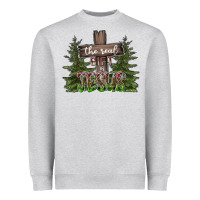 Heather Grey the real gift is jesus Heavyweight Sweatshirt - CowhideDigitalArt